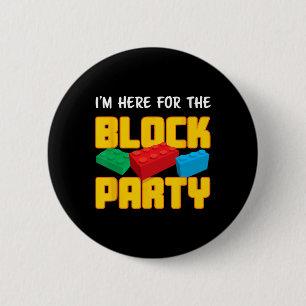 Gebäude blockiert Party vor der Arbeit Männer Frau Button