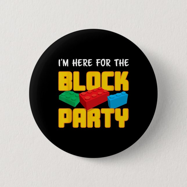 Gebäude blockiert Party vor der Arbeit Männer Frau Button (Vorderseite)