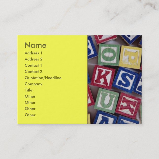 Gebäude blockiert Visitenkarte (Vorderseite)