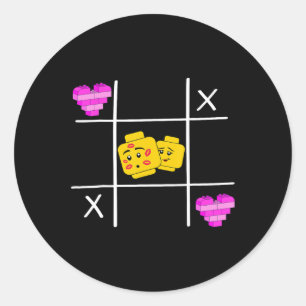 Gebäude Blockziegelbild Herzschrittbaumeister V Runder Aufkleber