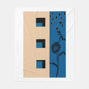 Gebäude Blume Fleecedecke