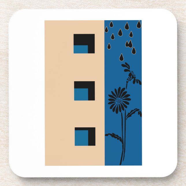 Gebäude Blume Getränkeuntersetzer (Vorderseite)