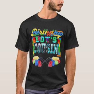 Gebäude Brick Blocks Cousin des Geburtstags Junge T-Shirt