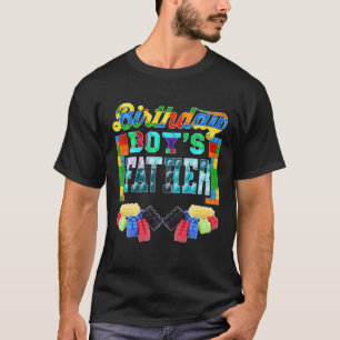 Gebäude Brick Blocks Vater von Geburtstag Junge B- T-Shirt