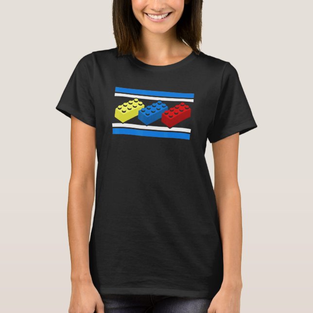 Gebäude Bricks Blocker Master Builder Engineer Con T-Shirt (Vorderseite)