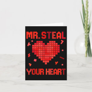 Gebäude Bricks Mr. Steal Your Heart Valentinstag Karte