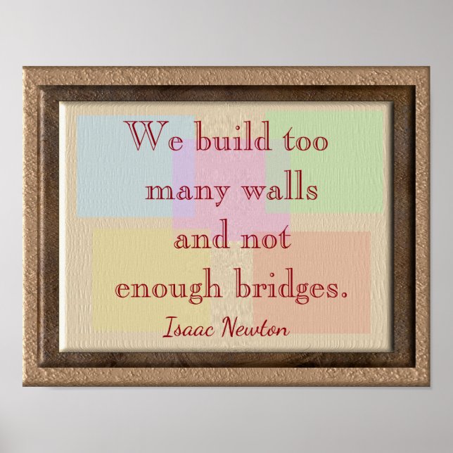 Gebäude Bridges _ Art Print - Isaac Newton Print Poster (Vorne)