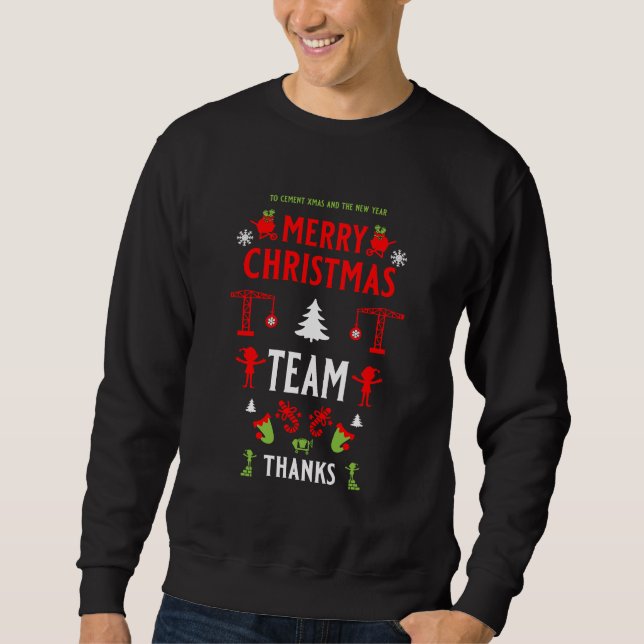 Gebäude Construction Christmas Ugly Sweatshirt (Vorderseite)