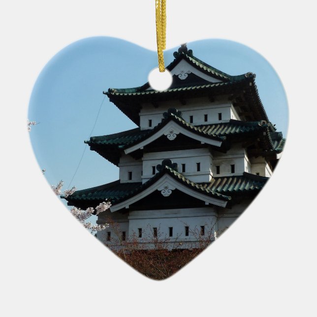 Gebäude der japanischen Burg Keramikornament (Vorne)