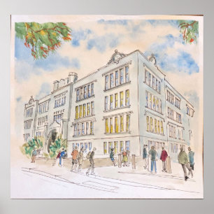 Gebäude der Universität Oklahoma City Poster