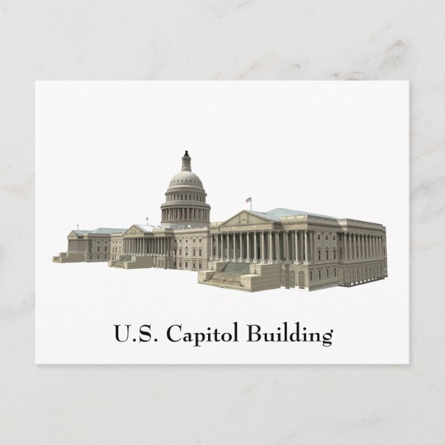 Gebäude der US-Hauptstadt: Washington DC Postkarte (Vorderseite)