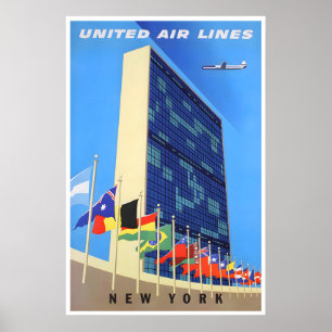 Gebäude der Vereinten Nationen Kunst New York Reis Poster