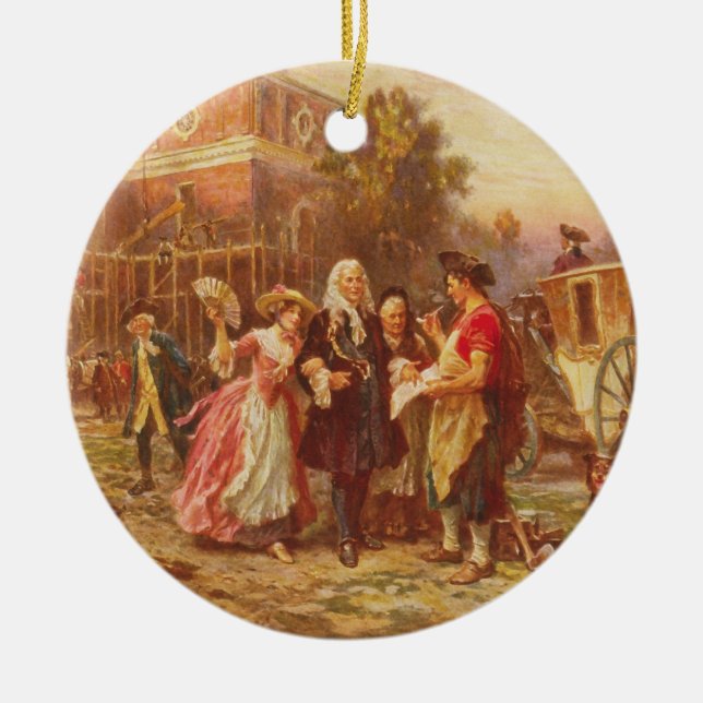Gebäude der Wiege der Freiheit Jean Gerome Ferris Keramikornament (Vorne)