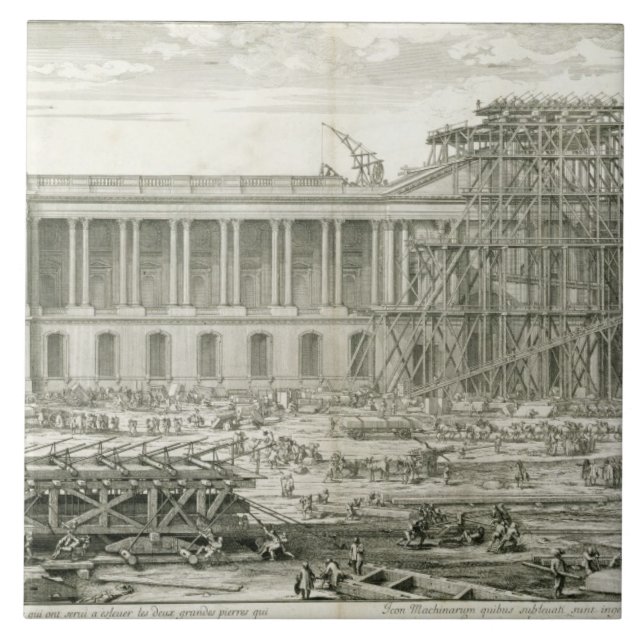 Gebäude des Haupteingangs der Jalousie, Paris Fliese (Vorderseite)