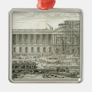 Gebäude des Haupteingangs der Jalousie, Paris Silbernes Ornament