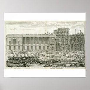Gebäude des Haupteintritts des Louvre, Paris Poster