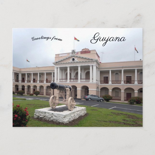 Gebäude des Parlaments in Georgetown Guyana Postkarte (Vorderseite)