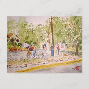 Gebäude dr Mittelmauer Postkarte