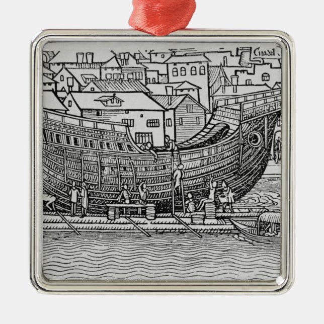 Gebäude ein Schiff Ornament Aus Metall (Vorne)
