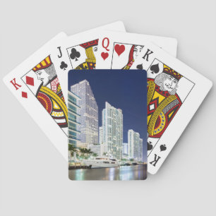 Gebäude entlang dem Miami-Fluss Riverwalk Spielkarten