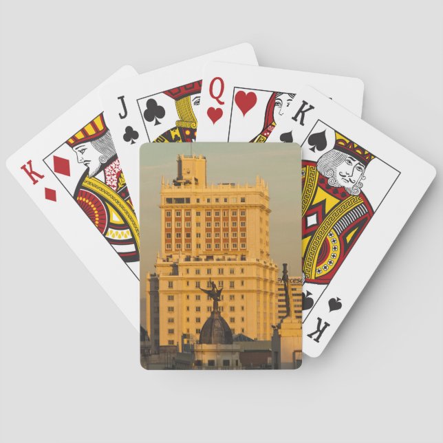 Gebäude entlang der Gran Via und des Edificio Espa Spielkarten (Rückseite)