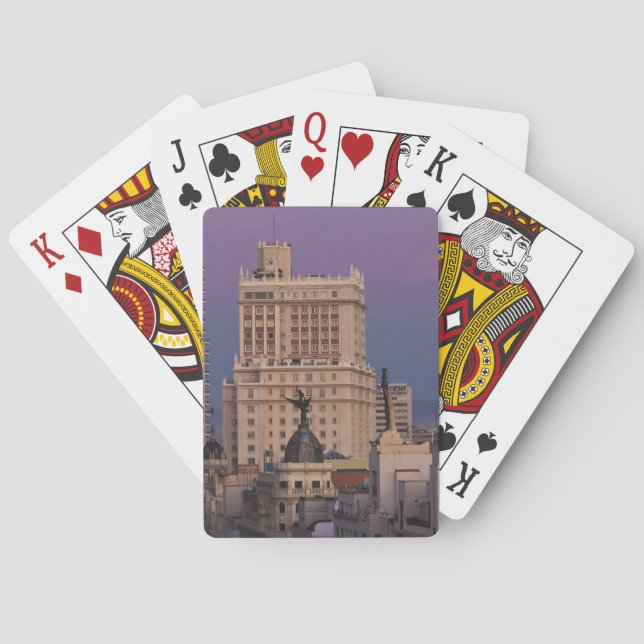 Gebäude entlang der Gran Via und Edificio Espana Spielkarten (Rückseite)