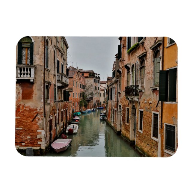 Gebäude entlang der Kanäle von Venedig Magnet (Horizontal)
