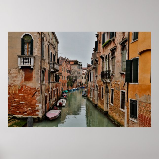 Gebäude entlang der Kanäle von Venedig Poster (Vorne)