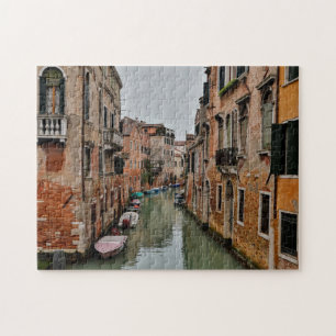 Gebäude entlang der Kanäle von Venedig Puzzle