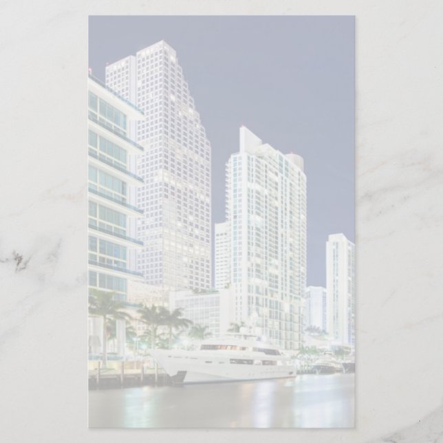 Gebäude entlang des Miami River Riverwalk Briefpapier (Vorderseite)