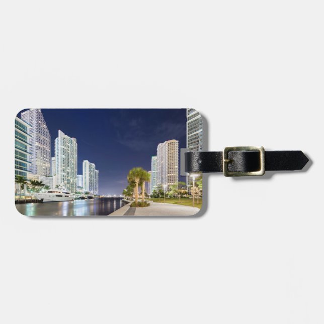 Gebäude entlang des Miami River Riverwalk Gepäckanhänger (Vorderseite horizontal)
