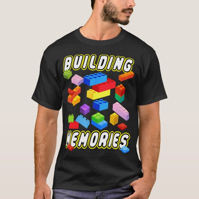 Gebäude Erinnerungen Gebäude Bricks Blocks Family  T-Shirt (Vorderseite)