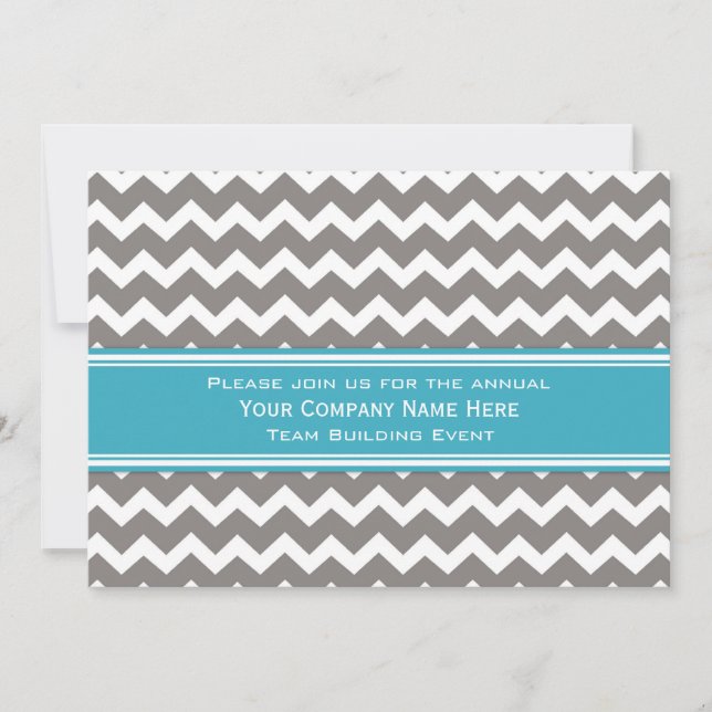 Gebäude-Event-Einladung für Unternehmensteam Grau Einladung (Vorderseite)