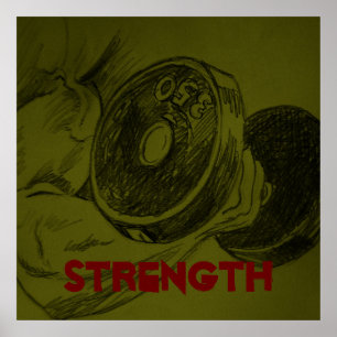 Gebäude Fitness Stift Sketch Poster