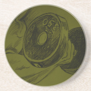 Gebäude Fitness Stift Skizze Getränkeuntersetzer