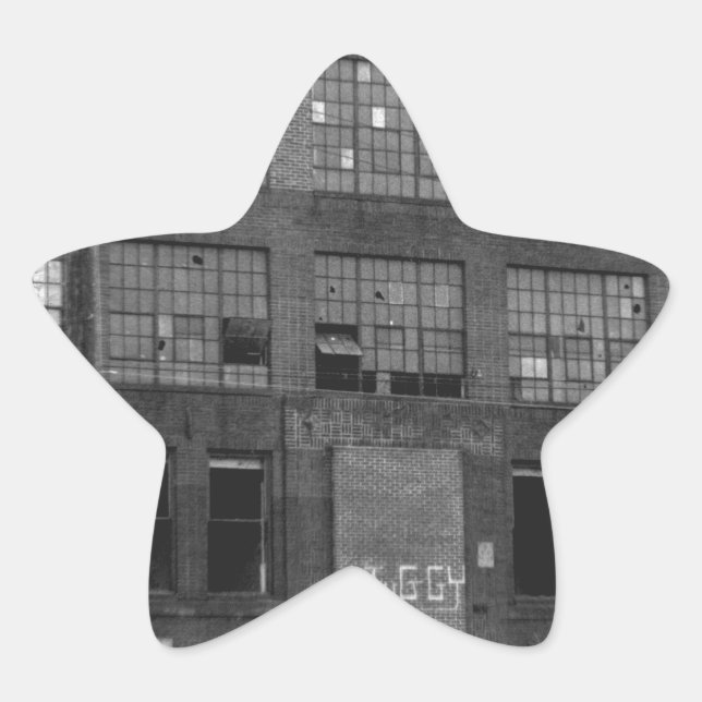 Gebäude für die Produktion Stern-Aufkleber (Vorderseite)