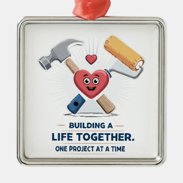 Gebäude für ein gemeinsames Leben | Niedliche DIY  Ornament Aus Metall (Vorne)