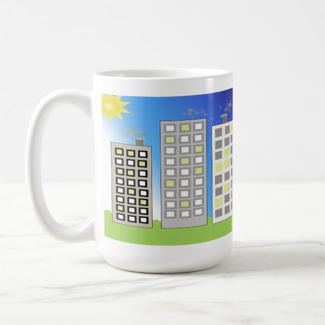 Gebäude für große Büros Tasse (Links)