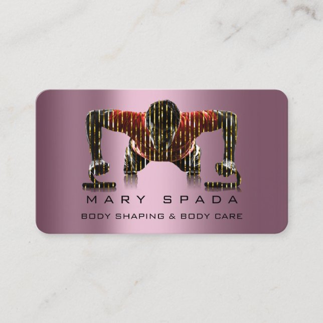 Gebäude geformt Fitness Sclupting Rose Visitenkarte (Vorderseite)