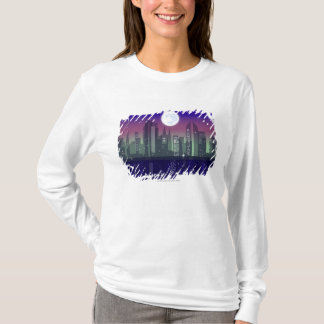 Gebäude geleuchtet nachts T-Shirt