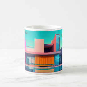 Gebäude im Pop Art Style Kaffeetasse