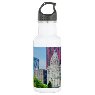 Gebäude in Chicago Wasserflasche aus Edelstahl