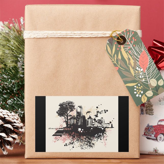 Gebäude in der Stadt, die Stickers Zeichnete (Von Creator hochgeladen)