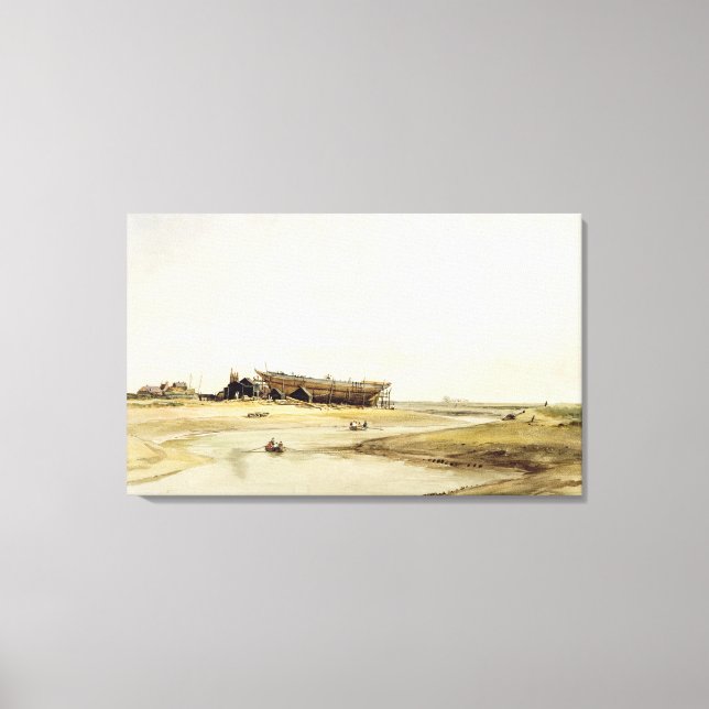 Gebäude (in m/c auf Papier) Leinwanddruck (Vorderseite)