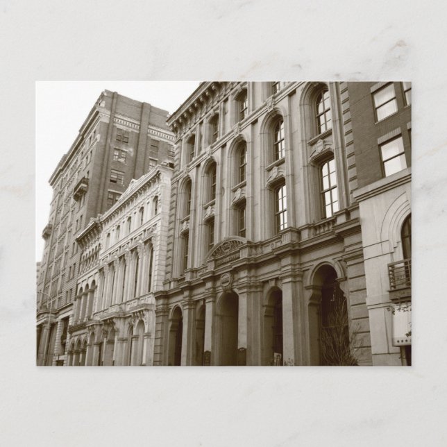 Gebäude in Sepia Tones Postkarten (Vorderseite)