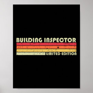 Gebäude Inspector Funny Job Title Birthday Worker Poster