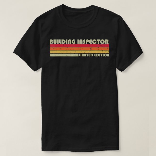 GEBÄUDE INSPECTOR Funny Job Title Birthday Worker T-Shirt (Design vorne)