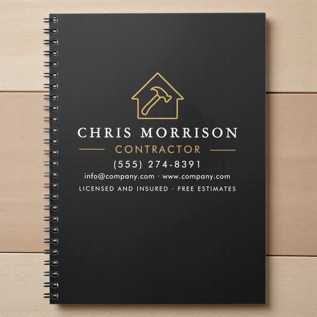 Gebäude-Konstruktion Black Gold Notizblock (Von Creator hochgeladen)