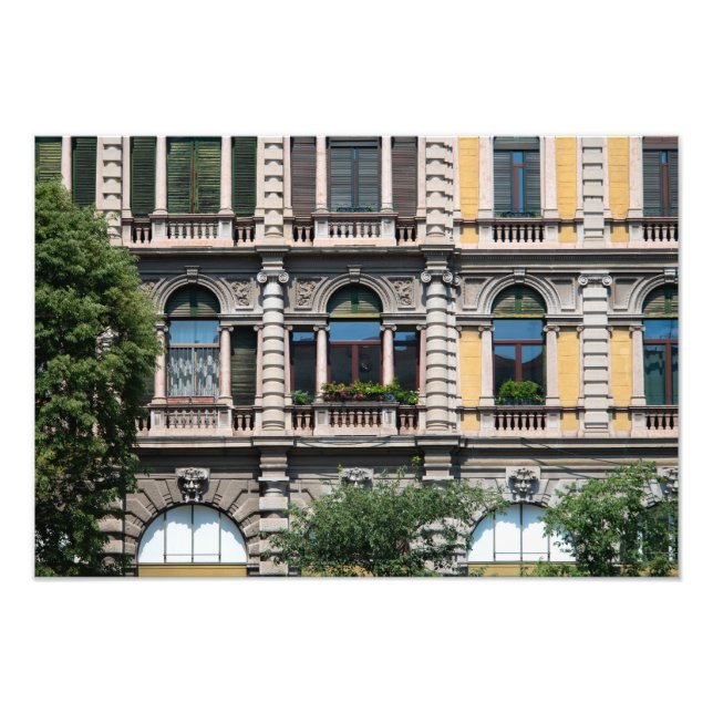 Gebäude Kunst, Dichtung und Musik Fotodruck (Vorne)