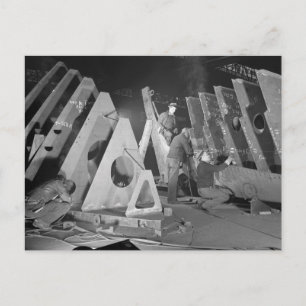 Gebäude Liberty Ships, 1941 Postkarte